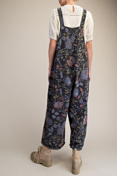 Ophelia Vintage Flower PrintedOveralls