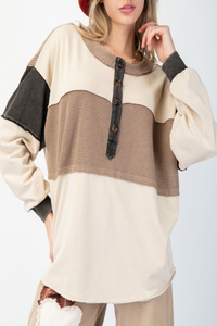 Fields Color Block Henley Top