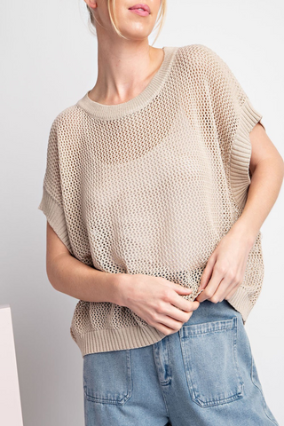 Easy Love Solid Sweater Top