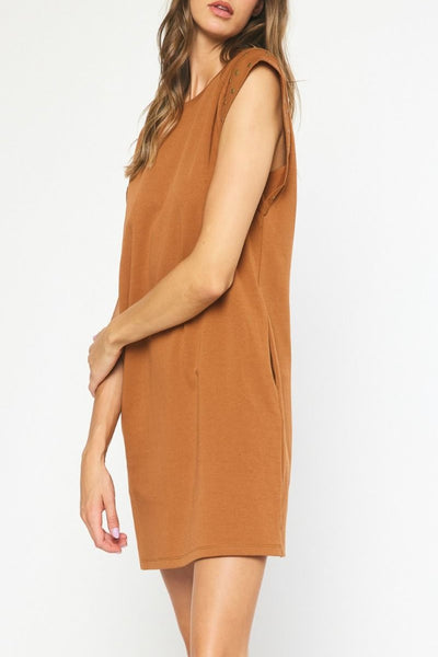 Back To Autumn Solid T-Shirt Dress