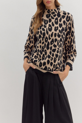Autumn Magic Leopard Print Sweater