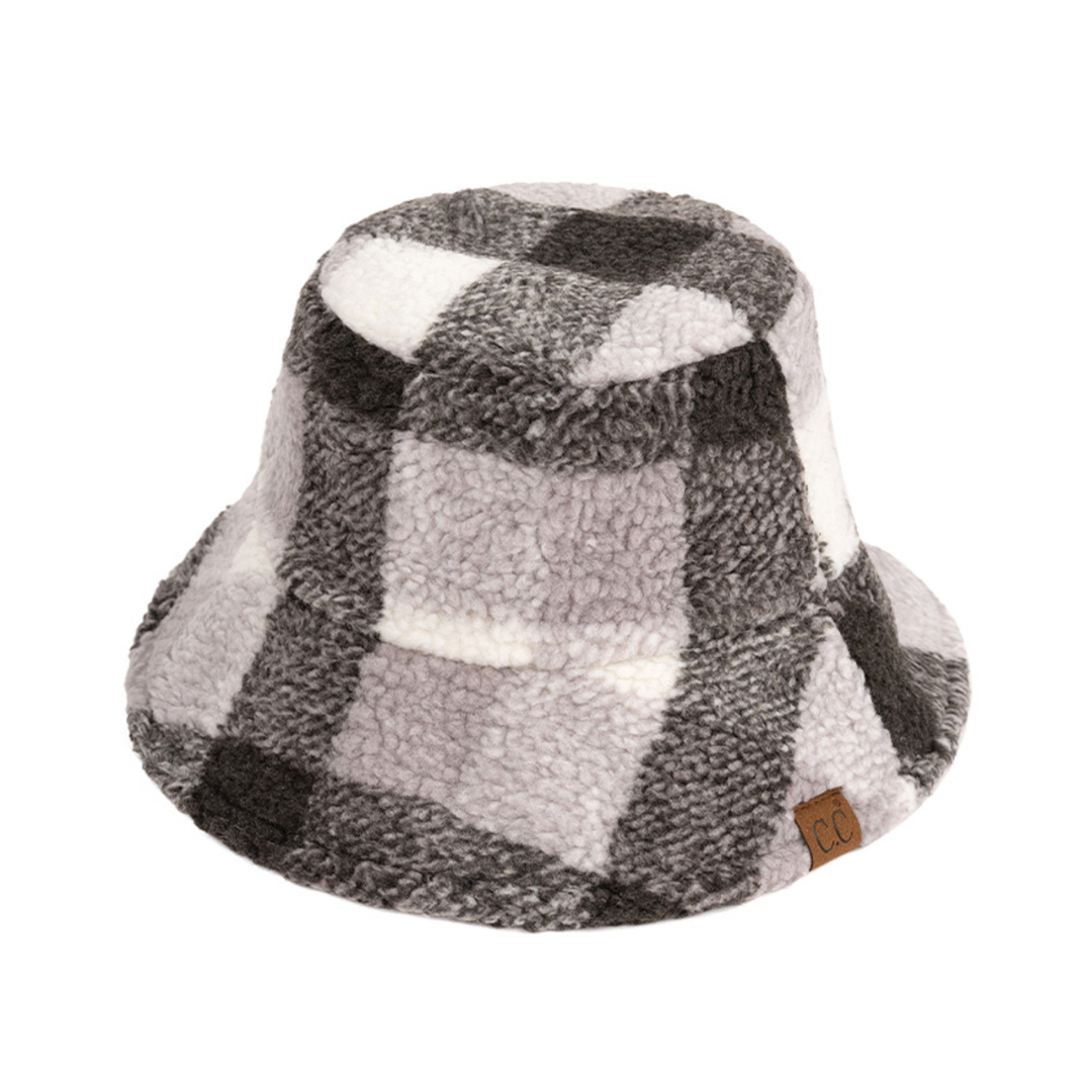 C.C Checkered Pattern Bucket Hat