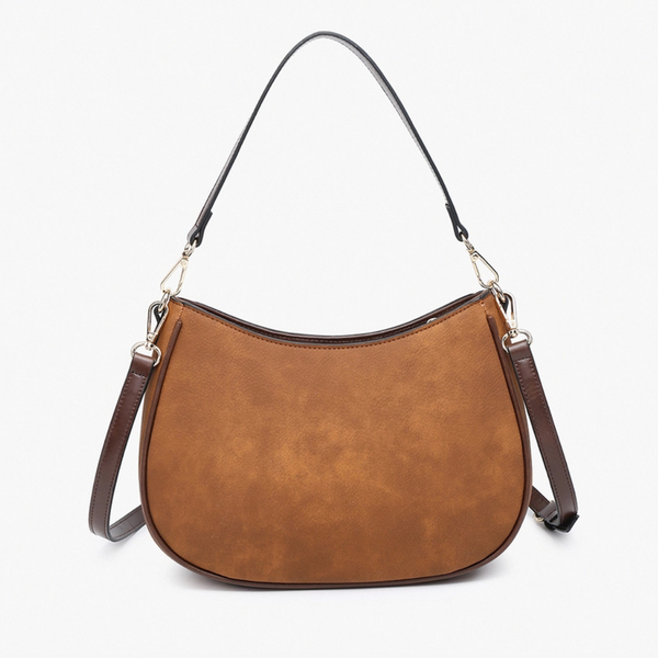 Jen & Co Zoe Two-Tone Suede Crossbody