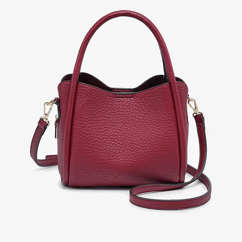Jen & Co Ruby 3-Compartment Satchel w/ Dual Handles