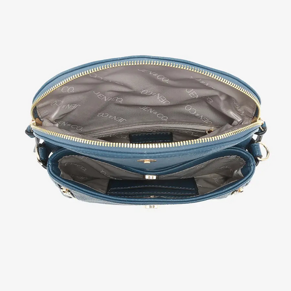Jen & Co Aubree Flapover Multi-Compartment Crossbody Bag