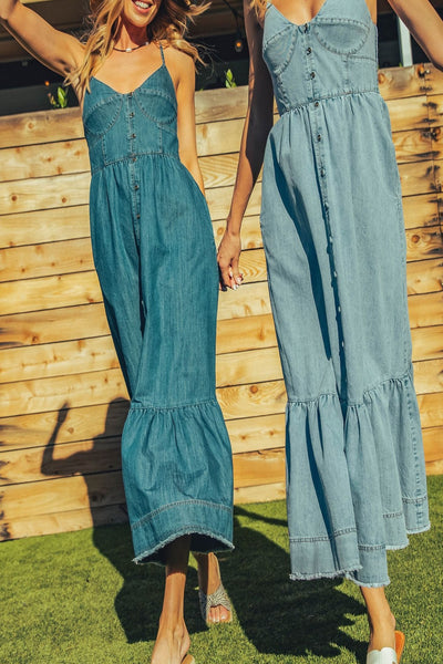 Evermore Denim Midi Dress