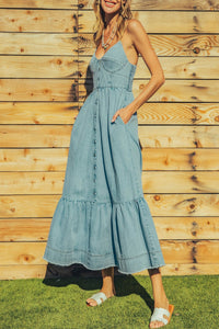 Evermore Denim Midi Dress