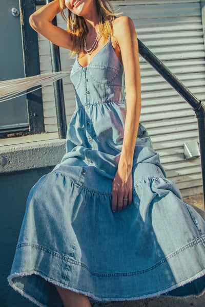 Evermore Denim Midi Dress