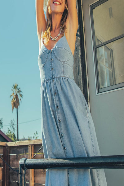 Evermore Denim Midi Dress