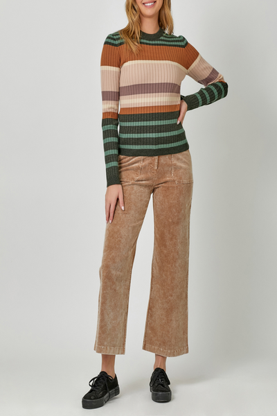 City Limits Color Block Striped Sweater