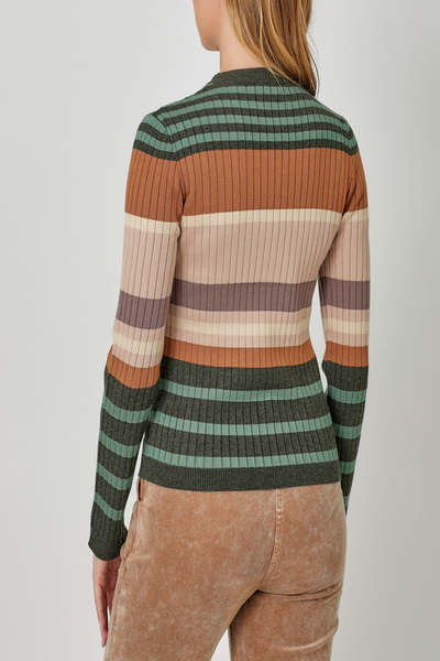 City Limits Color Block Striped Sweater