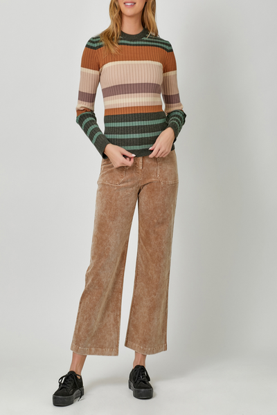 City Limits Color Block Striped Sweater