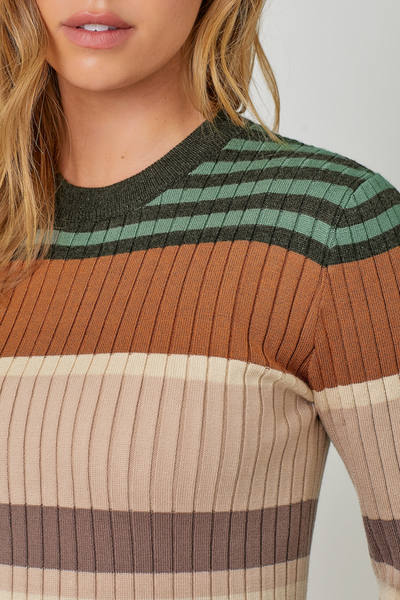 City Limits Color Block Striped Sweater