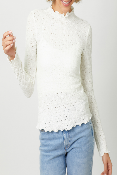 Sedona Textured Mock Neck Top