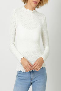 Sedona Textured Mock Neck Top