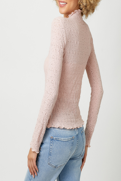 Sedona Textured Mock Neck Top