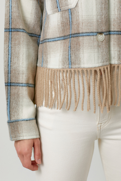 Wandering Fringe Plaid Shacket