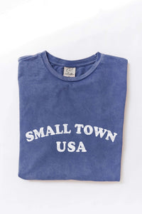 Small Town USA Mineral Washed Graphic Tee