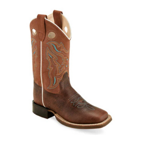 Old West Kids Square Toe Cowboy Boot