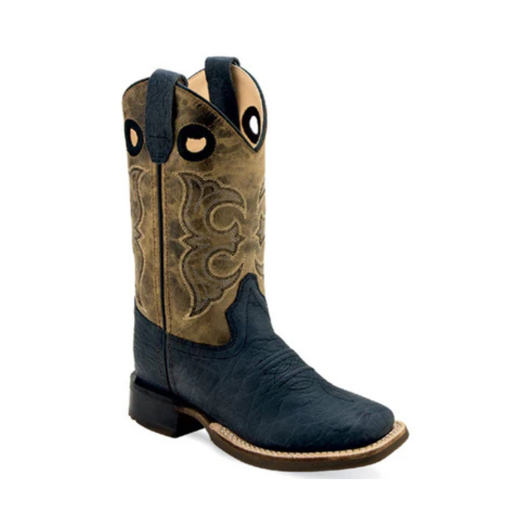 Old West Kids Broad Square Toe Cowboy Boot