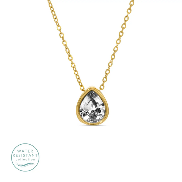 Cz Teardrop Pendant Necklace