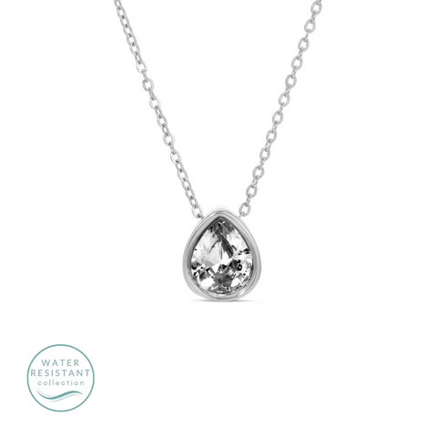 Cz Teardrop Pendant Necklace