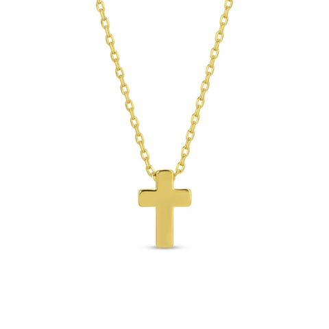 Small Simple Cross Necklace