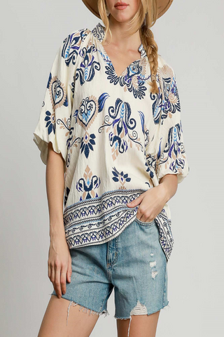 Sienna Two Tone Boarder Top