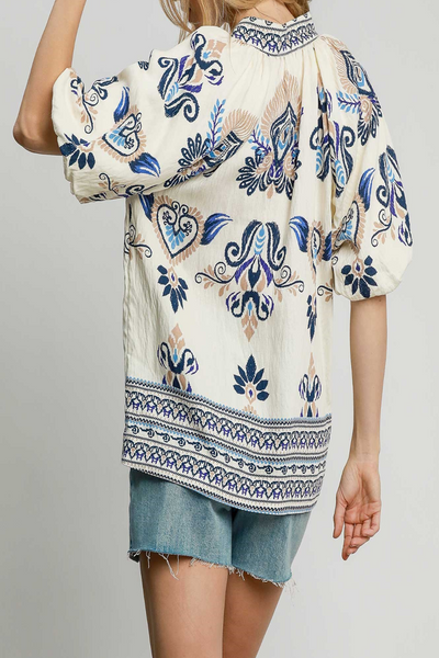 Sienna Two Tone Boarder Top