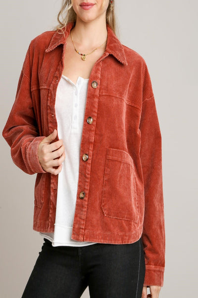 Harvest Moon Corduroy Button Down Jacket