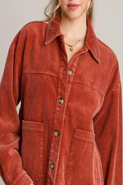 Harvest Moon Corduroy Button Down Jacket