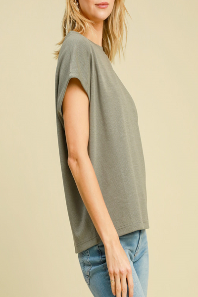 Grounded Rib Knit Top