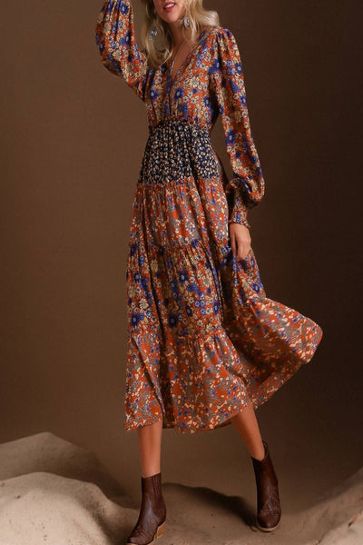Wide Open Fields Floral Print Dress