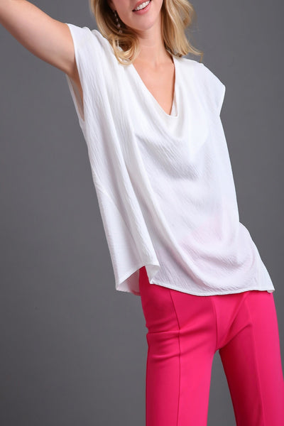 Matter Of Time Cowl Neck Sleeveless Top