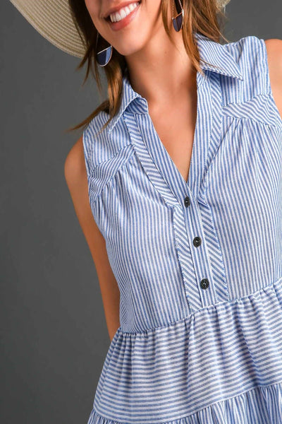 Riptide Striped Tiered Top