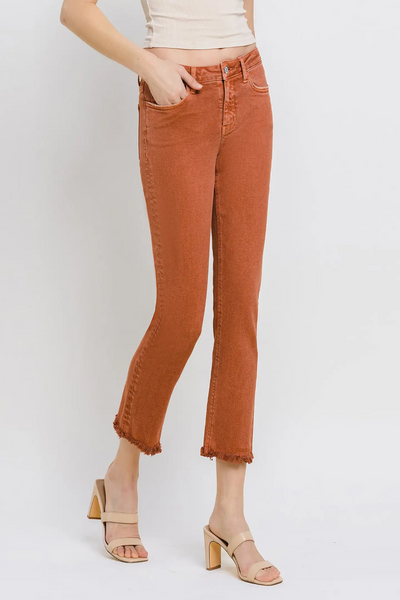 Carlene Crop Slim Straight Leg Jean