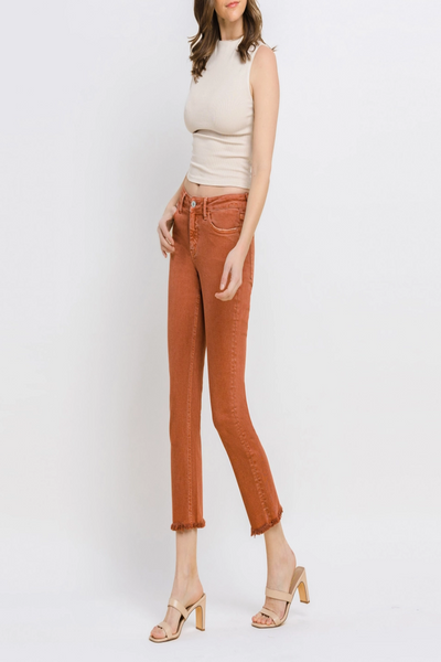 Carlene Crop Slim Straight Leg Jean