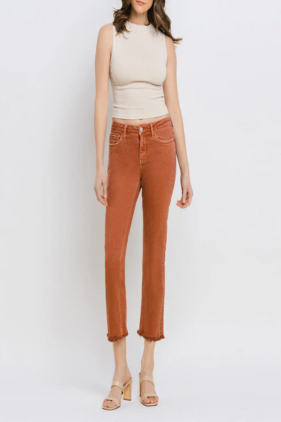 Carlene Crop Slim Straight Leg Jean