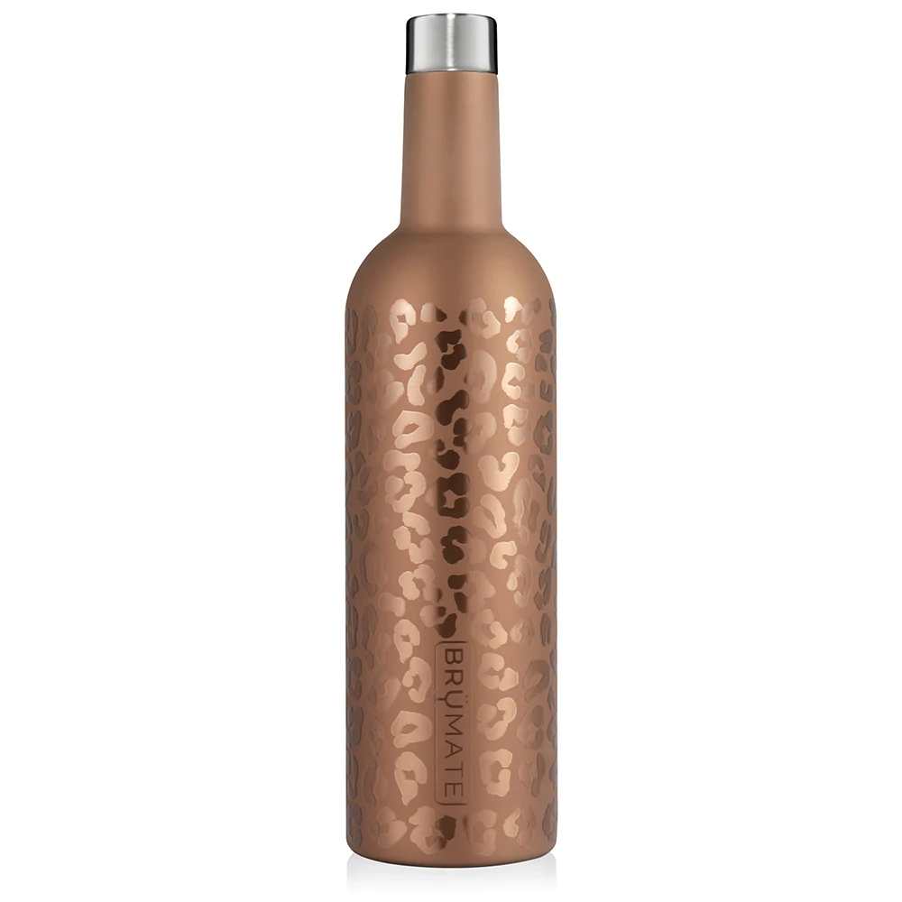 BrüMate Winesulator™ Wine Canteen- Gold Leopard