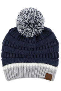 C.C Team Pom Ribbed Beanie