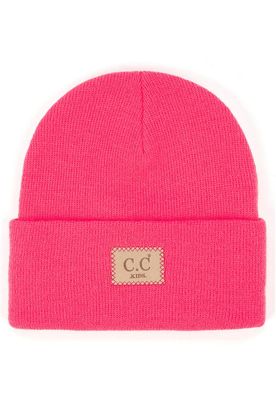 C.C Kids Classic Rib Patch Beanie