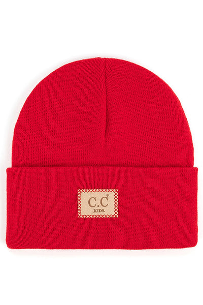 C.C Kids Classic Rib Patch Beanie