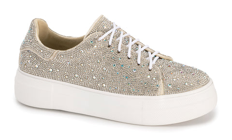 Bedazzle Lace Up Sneaker