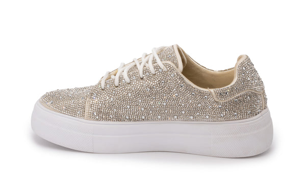 Bedazzle Lace Up Sneaker