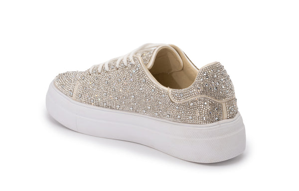 Bedazzle Lace Up Sneaker