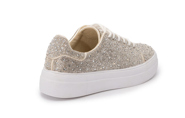 Bedazzle Lace Up Sneaker