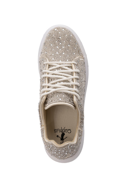 Bedazzle Lace Up Sneaker