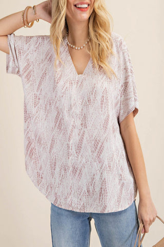 Love Me Now Snake Print Top