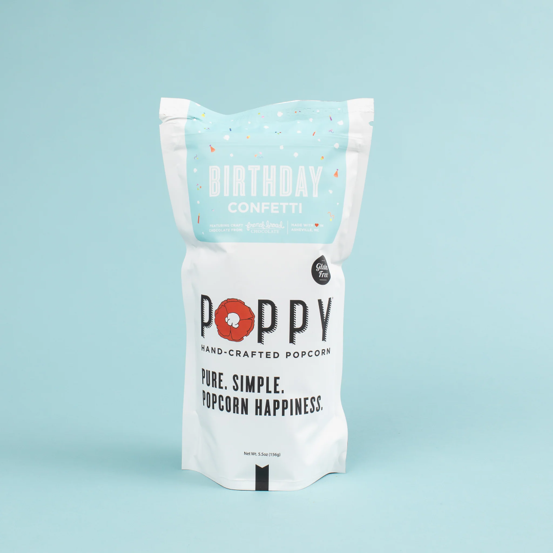 Poppy Hand-Crafted Popcorn- Birthday Confetti Market Bag
