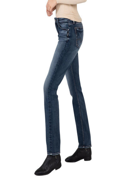 Elyse Mid Rise Straight Leg Jeans